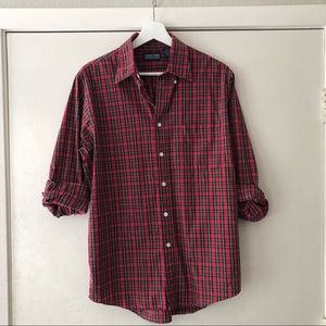 Vintage Land’s End Tartan Plaid Shirt